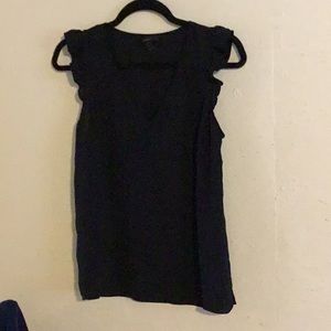 J. Crew navy ruffle sleeve tank size 8